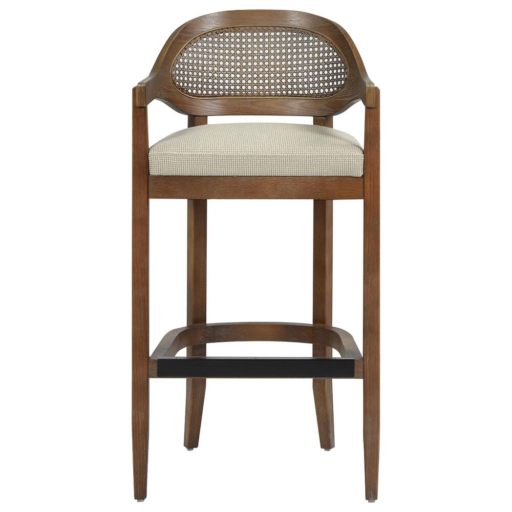 Jennifer Taylor Home Americana 30.5" Bar Stool with Taupe Beige Cushion in Natural, , large