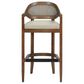 Jennifer Taylor Home Americana 30.5" Bar Stool with Taupe Beige Cushion in Natural, , large
