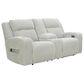Ashley Forest Lake Power Reclining Loveseat with Console and Adjustable Headrest in Alloy Velvet, , large