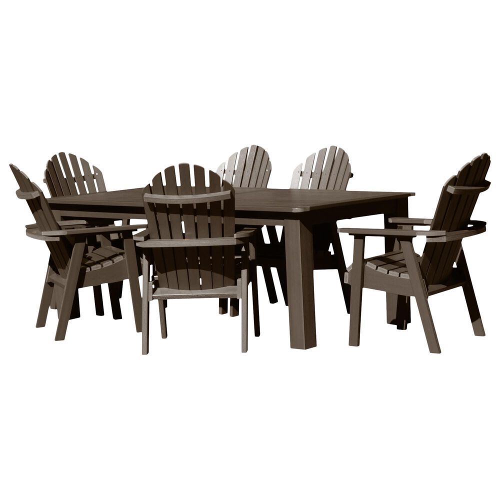 Highwood USA Hamilton 7-Piece Patio Dining Set in Weathered Acorn Finish, , large