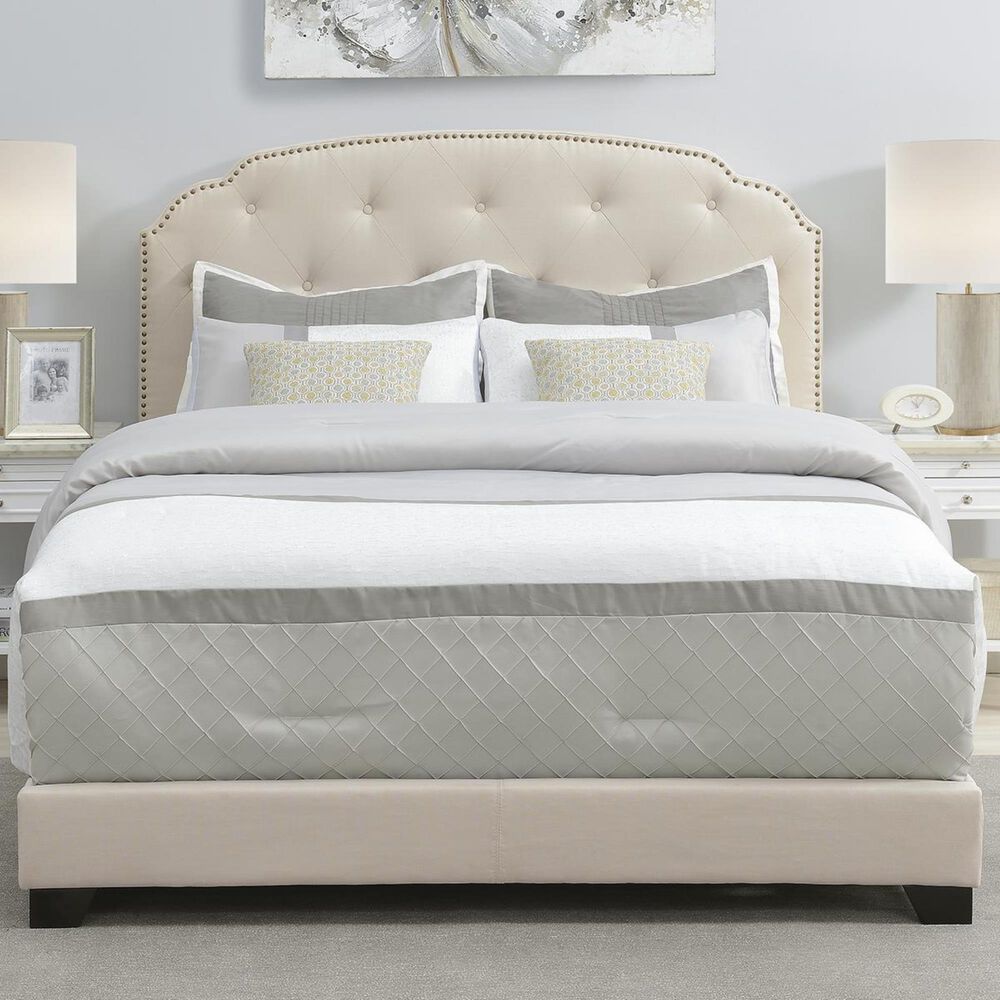 Accentric Approach Accentric Accents Benton Queen One Box Bed in White, , large