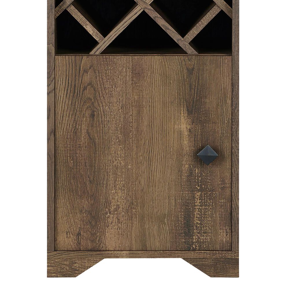 Furniture of America Nelson Wine Rack Buffet in Reclaimed Oak, , large
