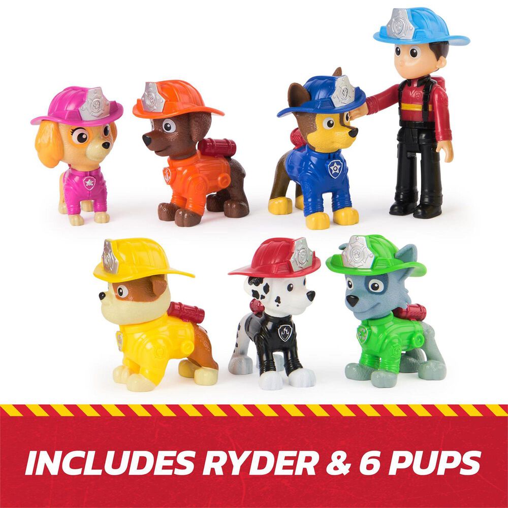 PAW Patrol 7-Piece Fire Rescue Team Figure Pack in Multicolor, , large