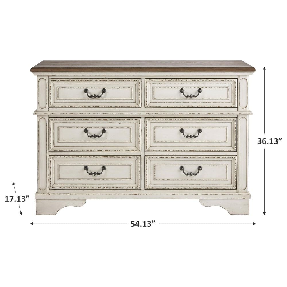 Ashley Realyn Youth Dresser in Chipped White, , large