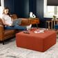 Jaxx Fairlie Boucle Fabric Ottoman in Terra Cotta, , large
