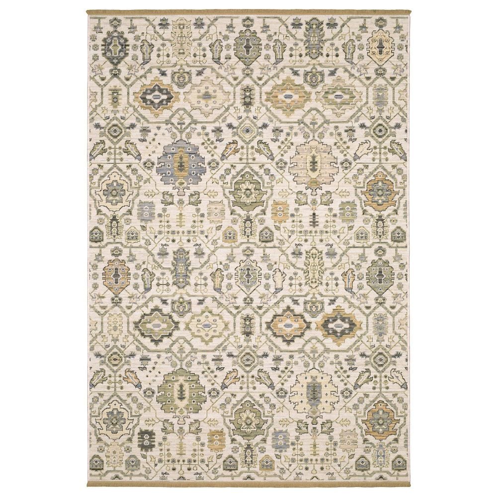 Oriental Weavers Acacia Ivory and Gold 5"3" x 7"6" Area Rug, , large