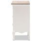 Baxton Studio Capucine 3-Drawer End Table in Natural Whitewashed Oak and White, , large