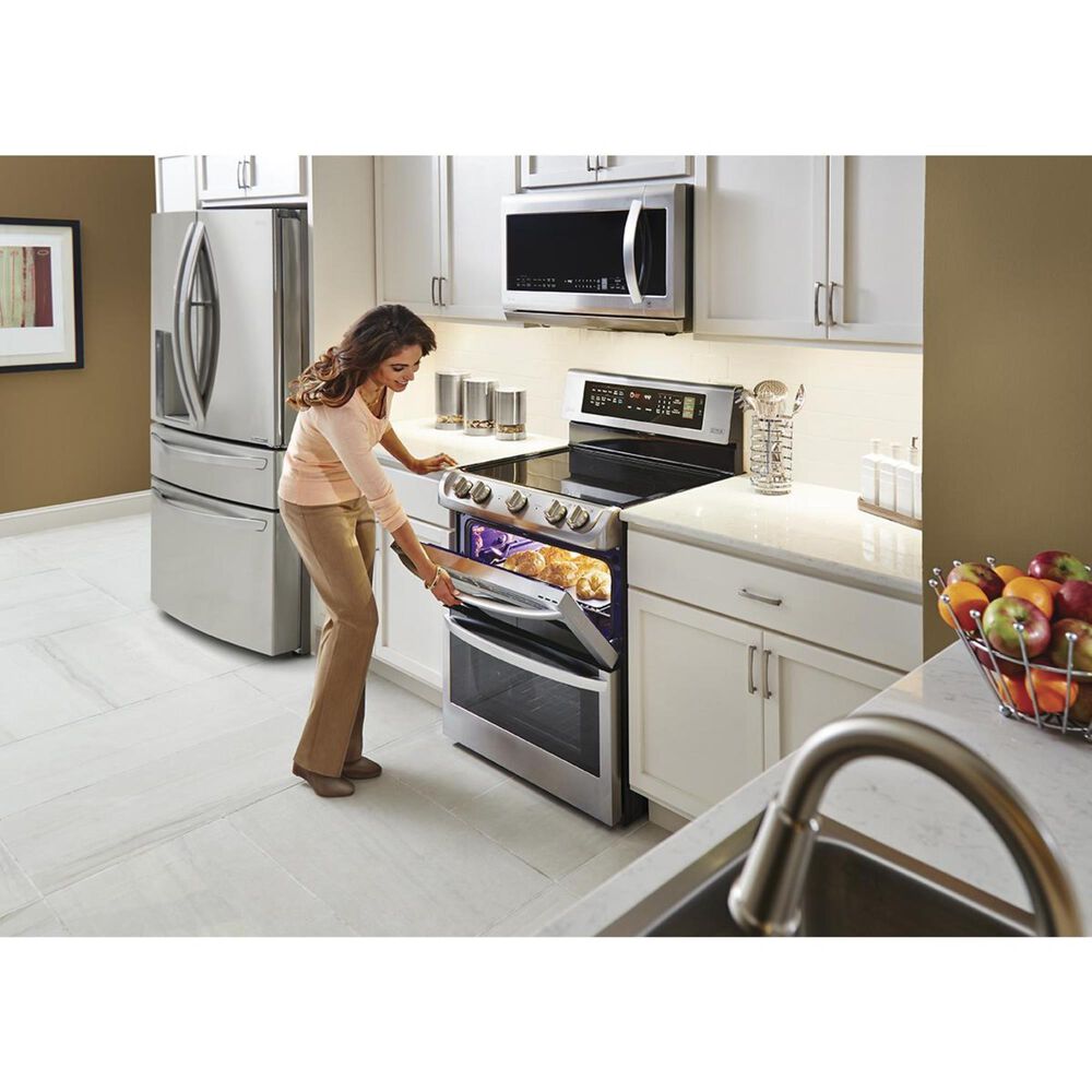 LG 7.3 Cu. Ft. Freestanding Electric Double Oven Range with Ceramic Top in Stainless Steel, , large