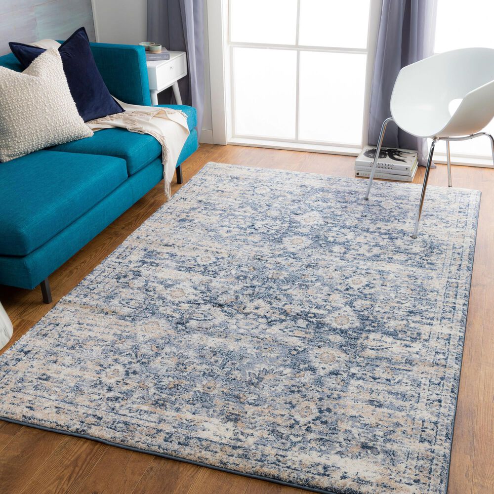 Surya Tuscany TUS-2320 Dark Blue, Denim, Tan, Charcoal, Light Gray and Cream 12&#39; x 15&#39; Area Rug, , large