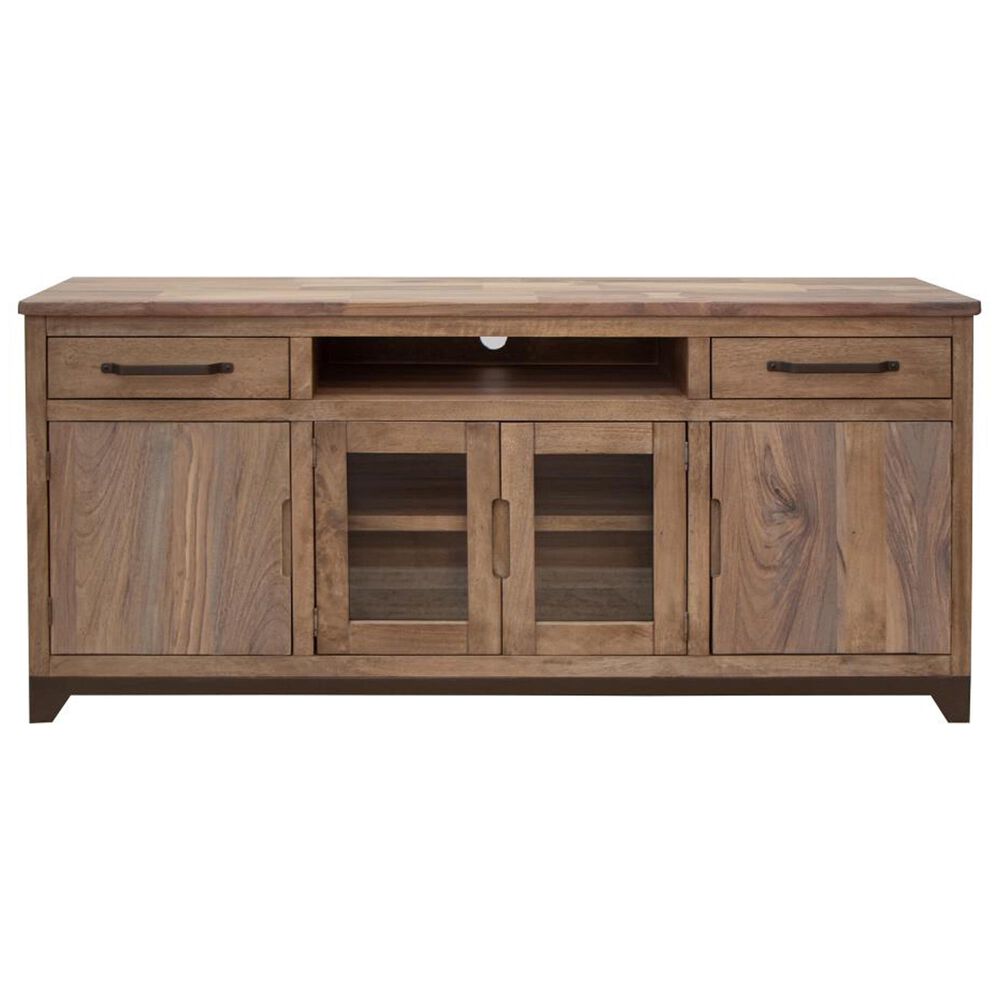 Fallridge Natural Parota 70&quot; TV Stand in Natural Tone, , large