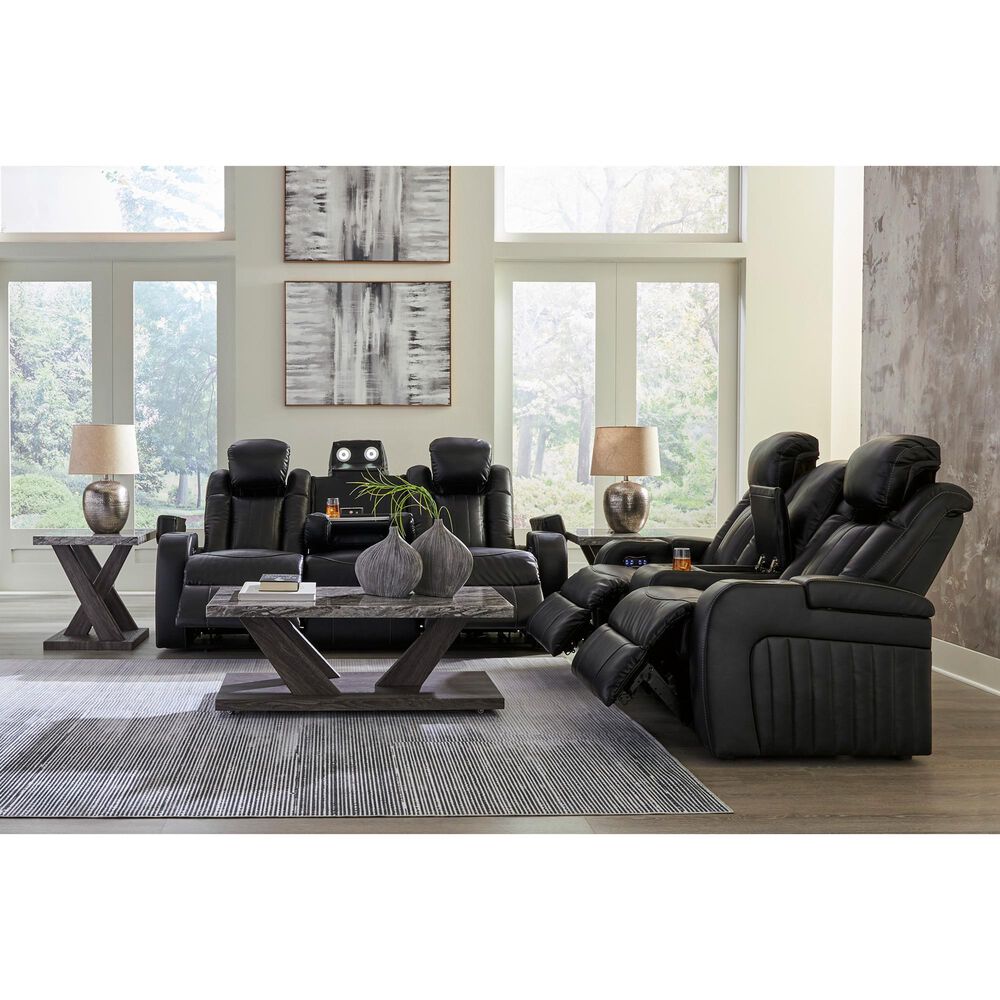 Ashley Caveman Den 2-Piece Power Reclining Living Room Set in Midnight, , large