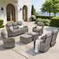 Sunwell Garden Patio Ottoman in Gray (Set of 2), , large
