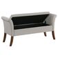 Pacific Landing Farrah Upholstered Rolled Arms Storage Bench Beige and Brown, , large