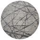 Feizy Kano 8"9" Round Charcoal and Gray Area Rug, , large