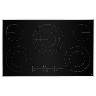 JennAir Lustre 36" Electric Cooktop with 5 Elements in Black and Stainless, , large