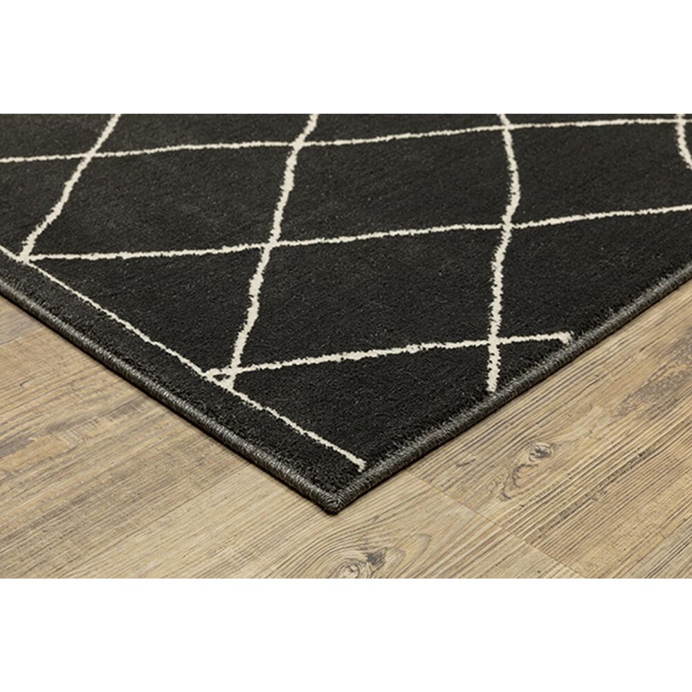 Oriental Weavers Raylan Geometric 2&#39;3&quot; x 7&#39;6&quot; Black Runner, , large