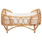 Baxton Studio Malino Rattan Pet Bed with Cushion in Natural Brown, , large
