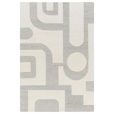 Surya Brook Geometric 2" x 3" Beige and Charcoal Area Rug, , large
