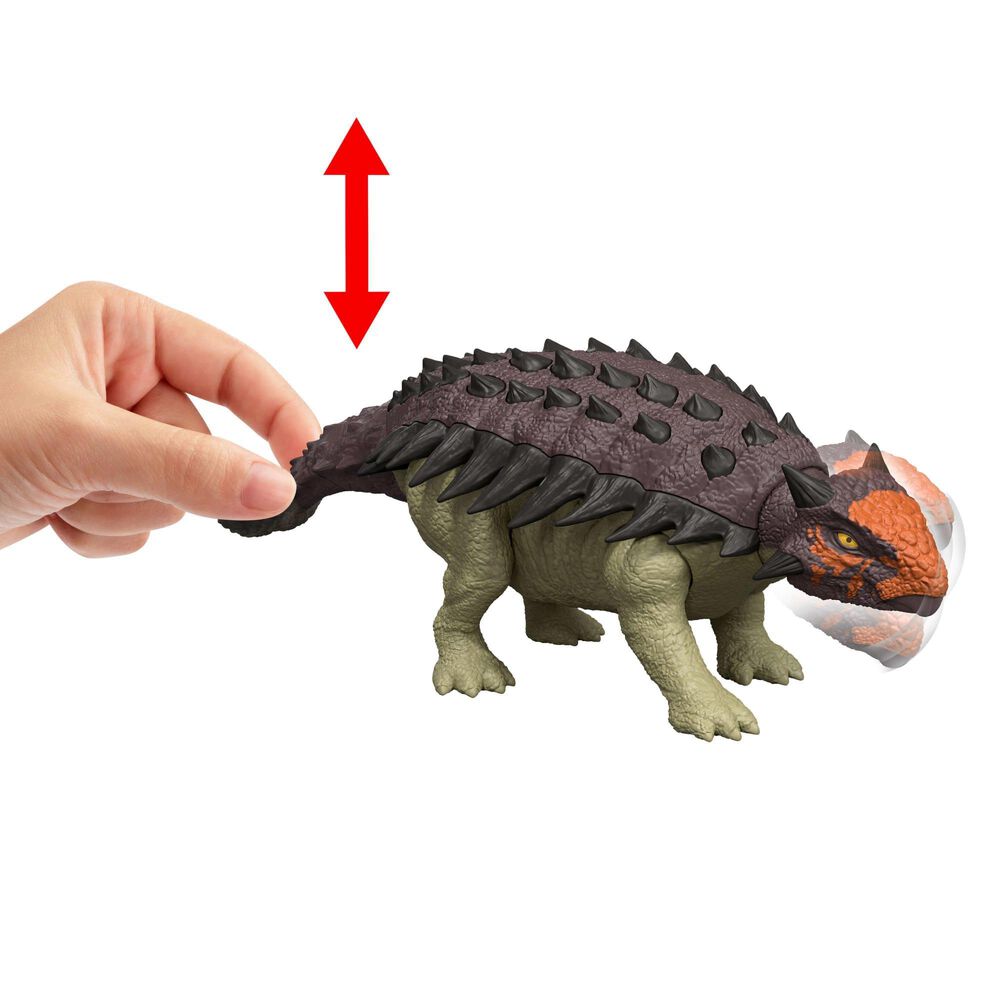 Jurassic World Ankylosaurus Wild Roar Dinosaur Action Figure in Multicolor, , large
