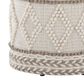 LumiSource Tahoe 18" Pom Pom Storage Ottoman in Beige, , large