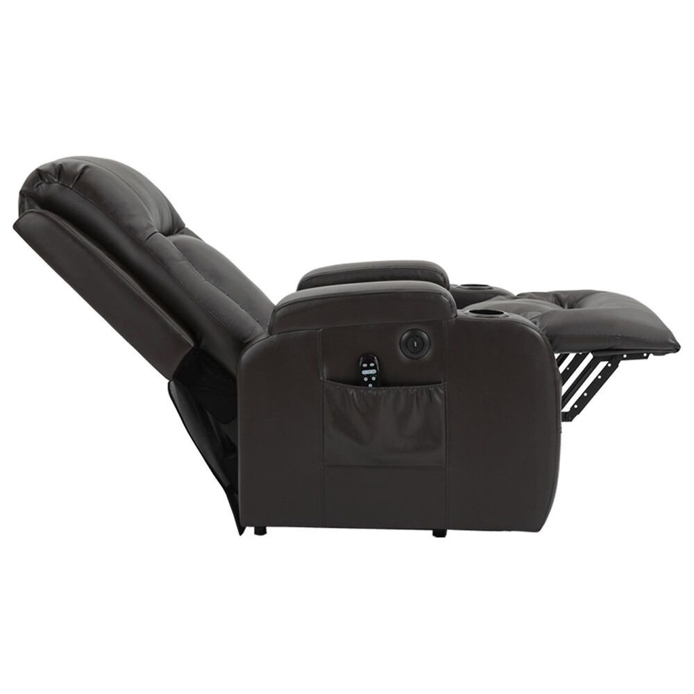 Hearth and Haven Power Lift Recliner in Brown, , large