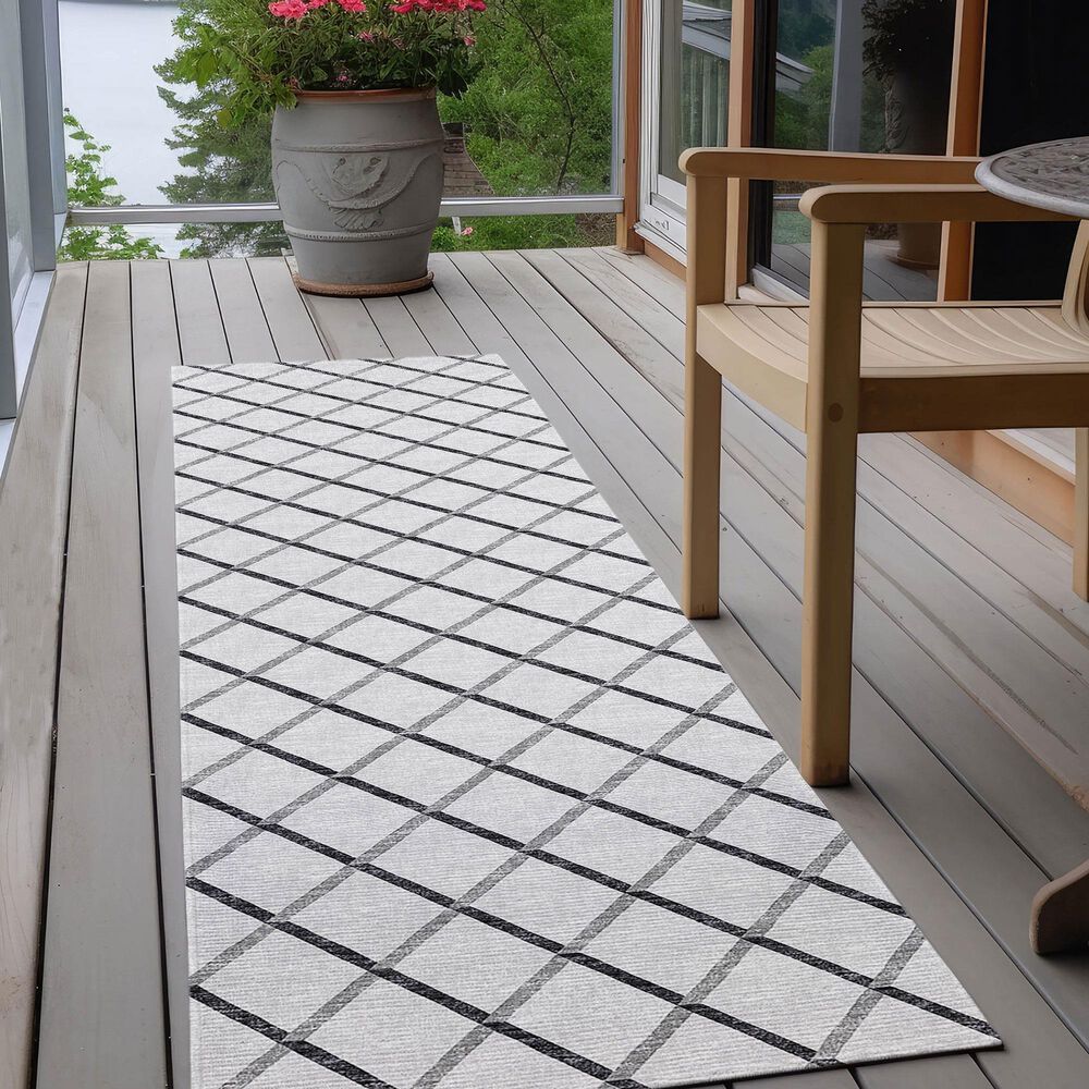 Dalyn Rug Company York 2&#39;3&quot; x 10&#39; Gray Indoor/Outdoor Runner, , large