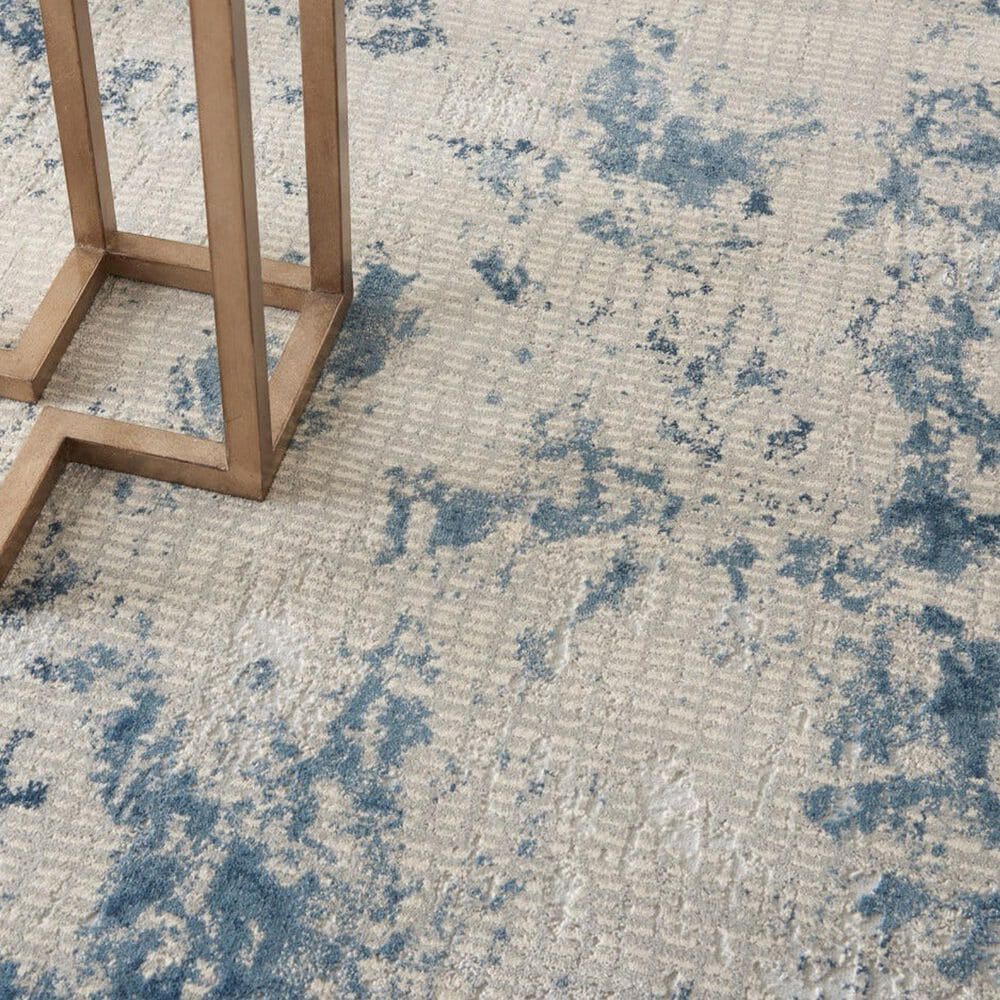 Nourison Rustic Textures RUS16 Grey and Blue 6&#39; x 9&#39; Area Rug, , large