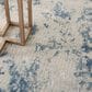Nourison Rustic Textures RUS16 Grey and Blue 6" x 9" Area Rug, , large