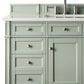 James Martin Vanities Brittany 48" Single Bathroom Vanity in Sage Green with 3 cm White Zeus Quartz Top and Rectangular Sink, , large