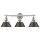 Golden Lighting Orwell PW 3-Light Bath Vanity in Pewter with Rubbed Bronze Shade, , large