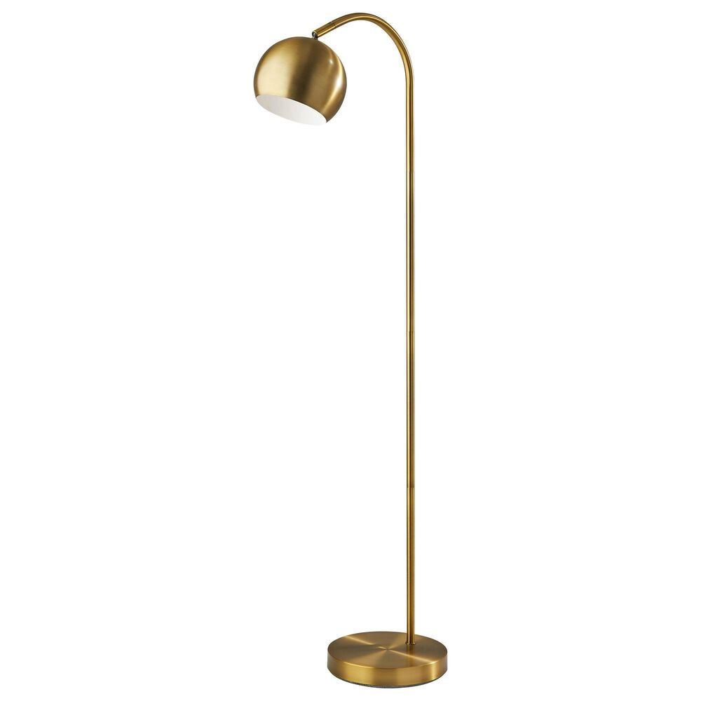 Adesso Emerson Floor Lamp in Antique Brass, , large