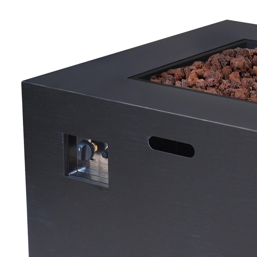 Hearth and Haven 33&quot; Square Iron Fire Pit in Dark Grey, , large