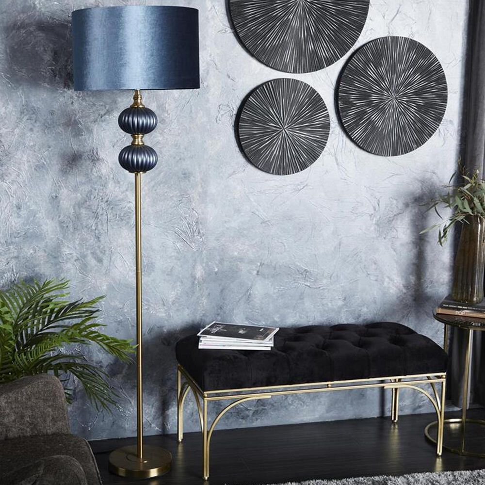 Maple and Jade 69&quot; Floor Lamp in Gold, , large