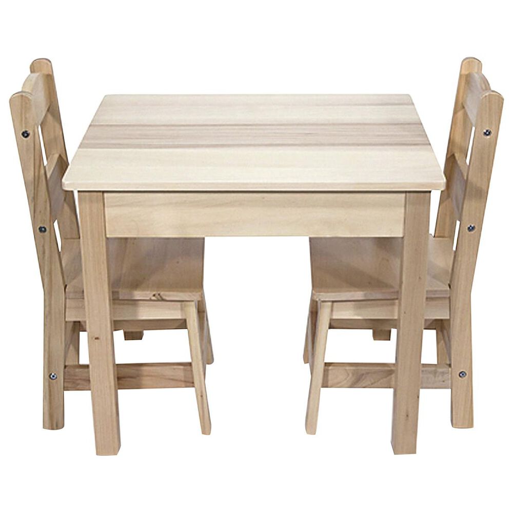 Melissa &amp; Doug Wooden Table and 2 Chairs in Natural, , large