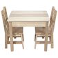 Melissa & Doug Wooden Table and 2 Chairs in Natural, , large