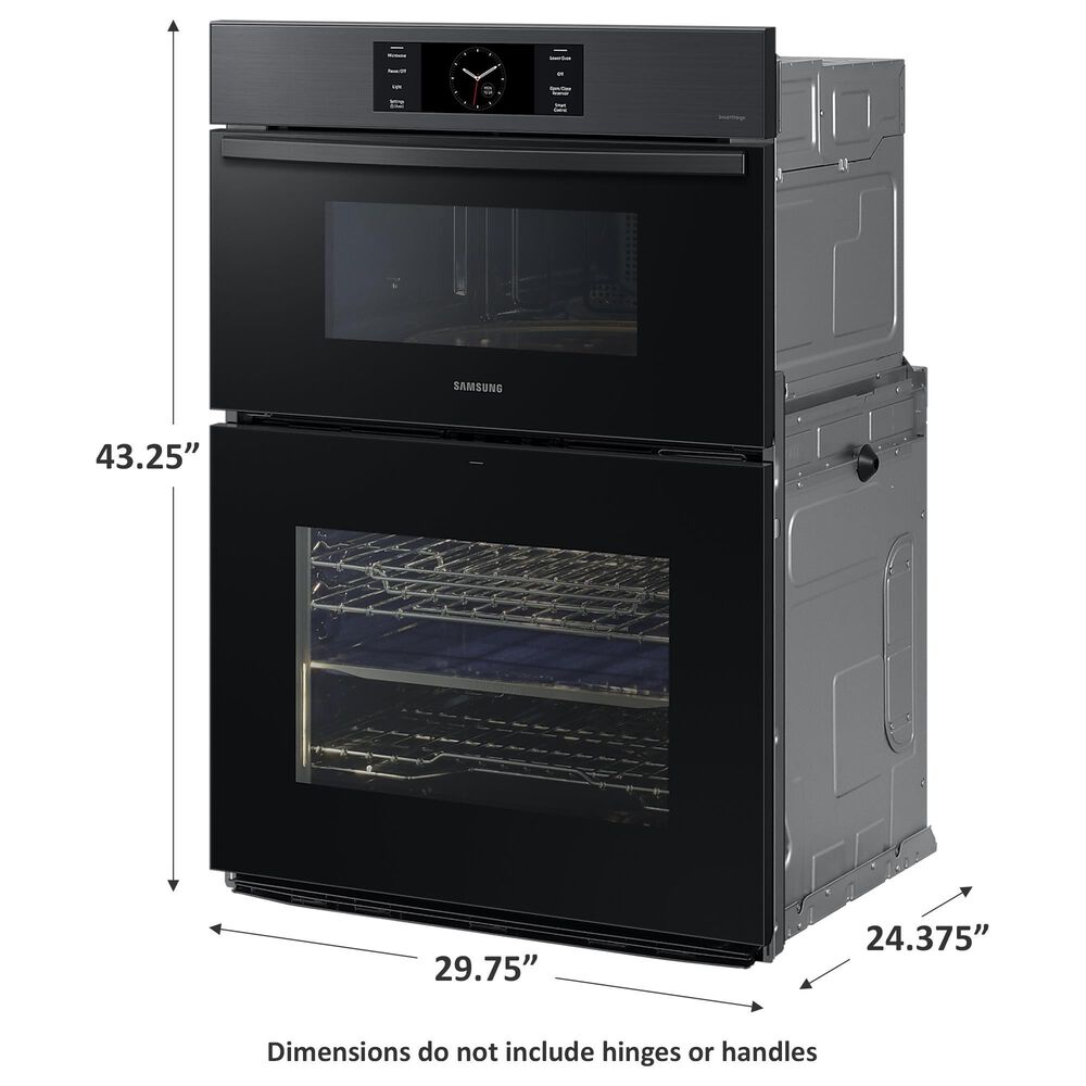 Samsung Bespoke 30&quot; Microwave Combination Wall Oven with Flex Duo in Matte Black Steel, , large