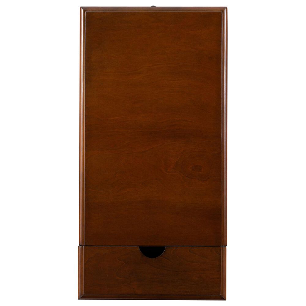 Linon Home Decor Barron Accent Table with USB Charging Station in Hazelnut, , large