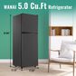 HOMLUX 5 Cu. Ft. Mini Upright Refrigerator with 1.8 Cu. Ft. Top Freezer in Gray, , large