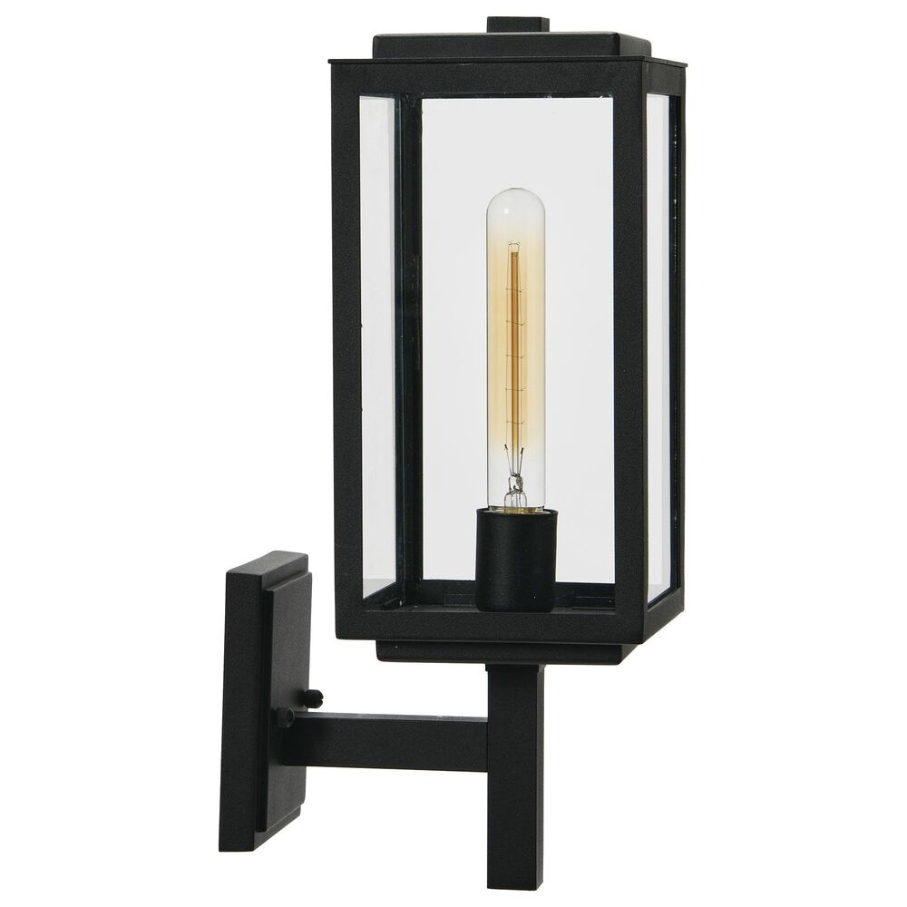 Creative Coop Addison 1-Light Outdoor Wall Sconce in Textured Black, , large