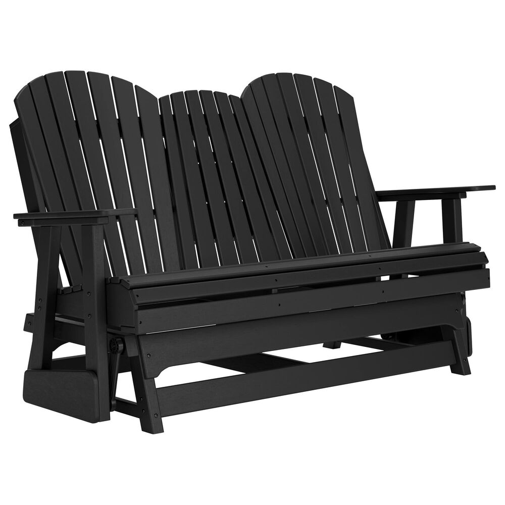Ashley Hyland Wave Patio Glider Loveseat in Black, , large