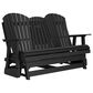 Ashley Hyland Wave Patio Glider Loveseat in Black, , large