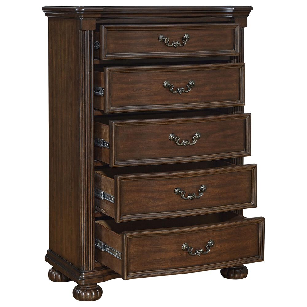 Ashley Lavinton 5-Piece King Bedroom Set in Rich Cherry Brown, , large