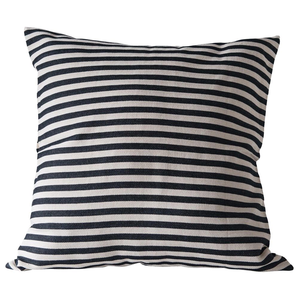 Teak Interiors Botanist 26" Euro Pillow in Black and Cream, , large