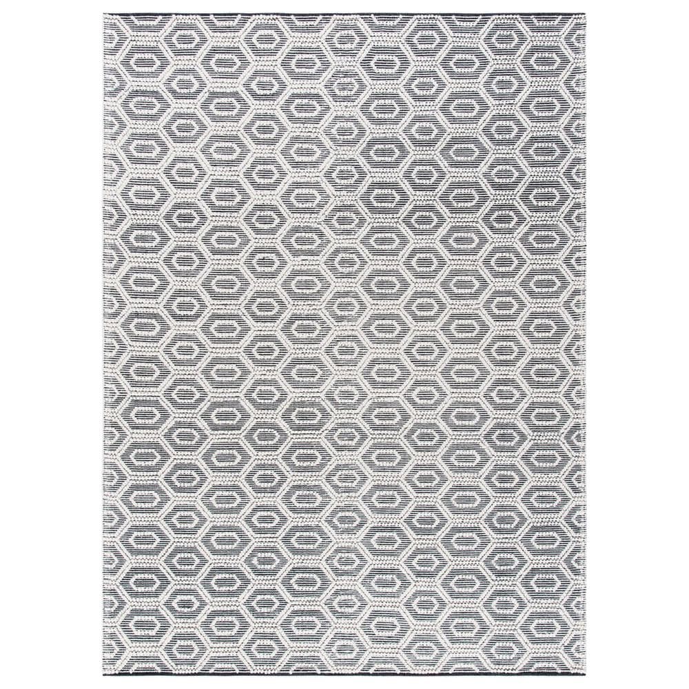 Safavieh Natura NAT476A 8" x 10" Ivory and Black Area Rug, , large