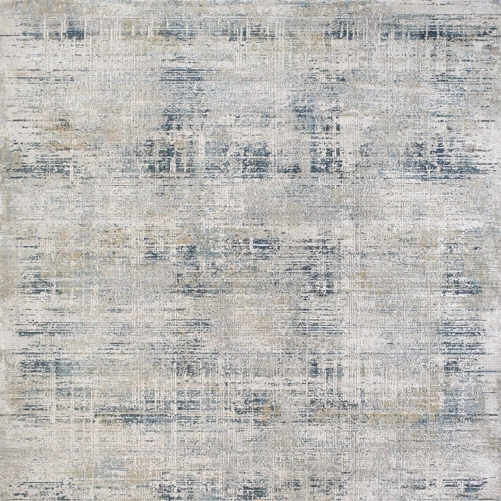 Surya Brunswick Cream, Light Gray, Charcoal, Blue, Dark Blue and Mustard 2&#39; x 2&#39;11&quot; Area Rug, , large