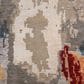 Rizzy Evolution 6" x 9" Gray and Burgundy Area Rug, , large