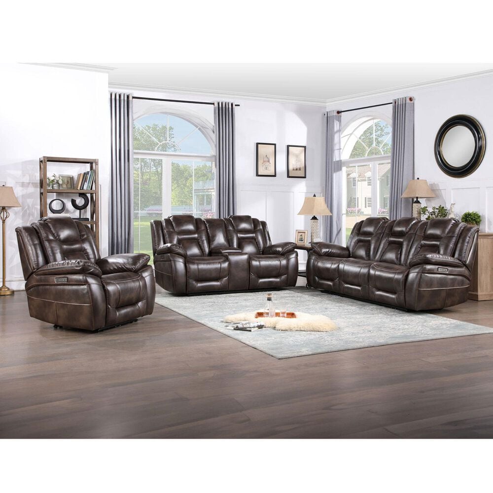 Steve Silver Oportuna Dual-Power Recliner in Coffee, , large
