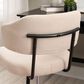 Linon Home Decor Tristan Swivel Office Chair with Beige Cushion in Black, , large
