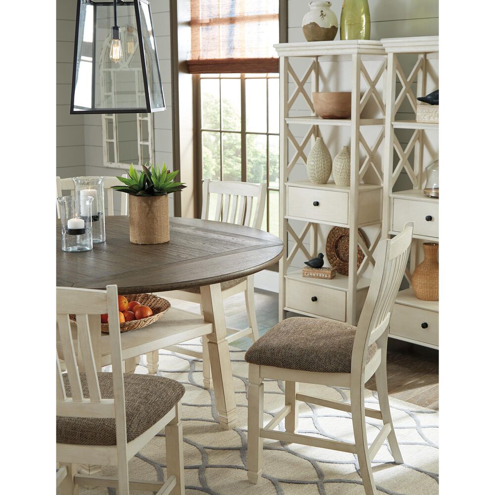 Signature Design by Ashley Bolanburg Round Drop Leaf Counter Table in Two-tone, , large