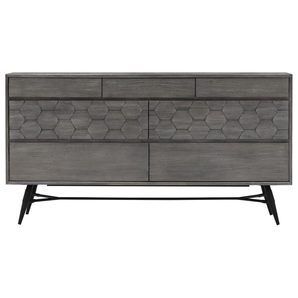 Blue River Makena 6 Drawer Dresser in Gray Acacia Wood, , large